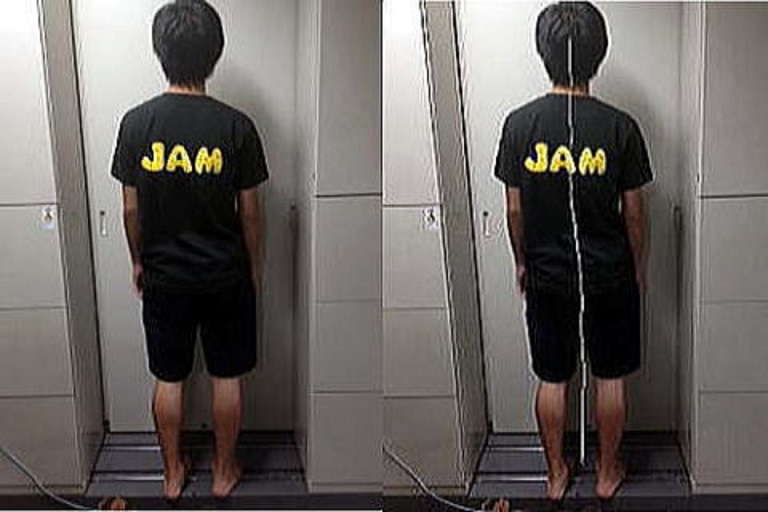 中大アスリートの記録向上のため、姿勢画像を撮影します。